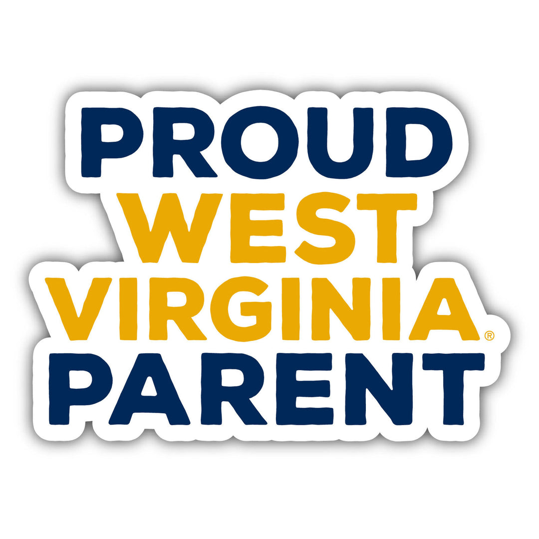 West Virginia Mountaineers 4-Inch Proud Parent NCAA Vinyl Sticker - Durable School Spirit Decal Image 1