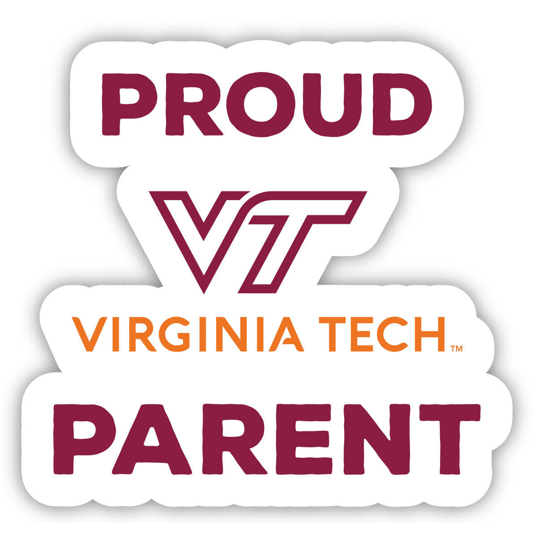 Virginia Tech Hokies 4-Inch Proud Parent NCAA Vinyl Sticker - Durable School Spirit Decal Image 1