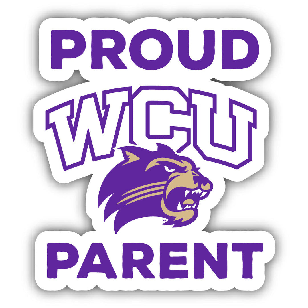 Western Carolina University 4-Inch Proud Parent NCAA Vinyl Sticker - Durable School Spirit Decal Image 1