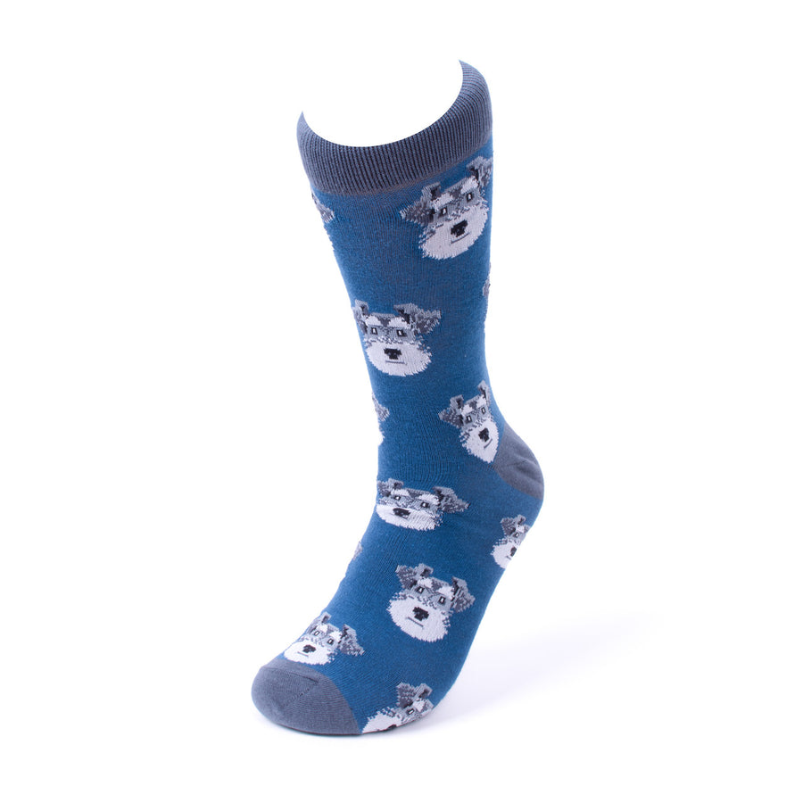 Mens Schnauzers Dog Novelty Socks Dog Lovers Socks Mans Best Friend Great Gift Image 1