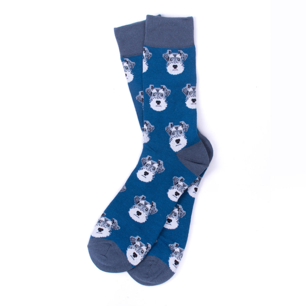 Mens Schnauzers Dog Novelty Socks Dog Lovers Socks Mans Best Friend Great Gift Image 2