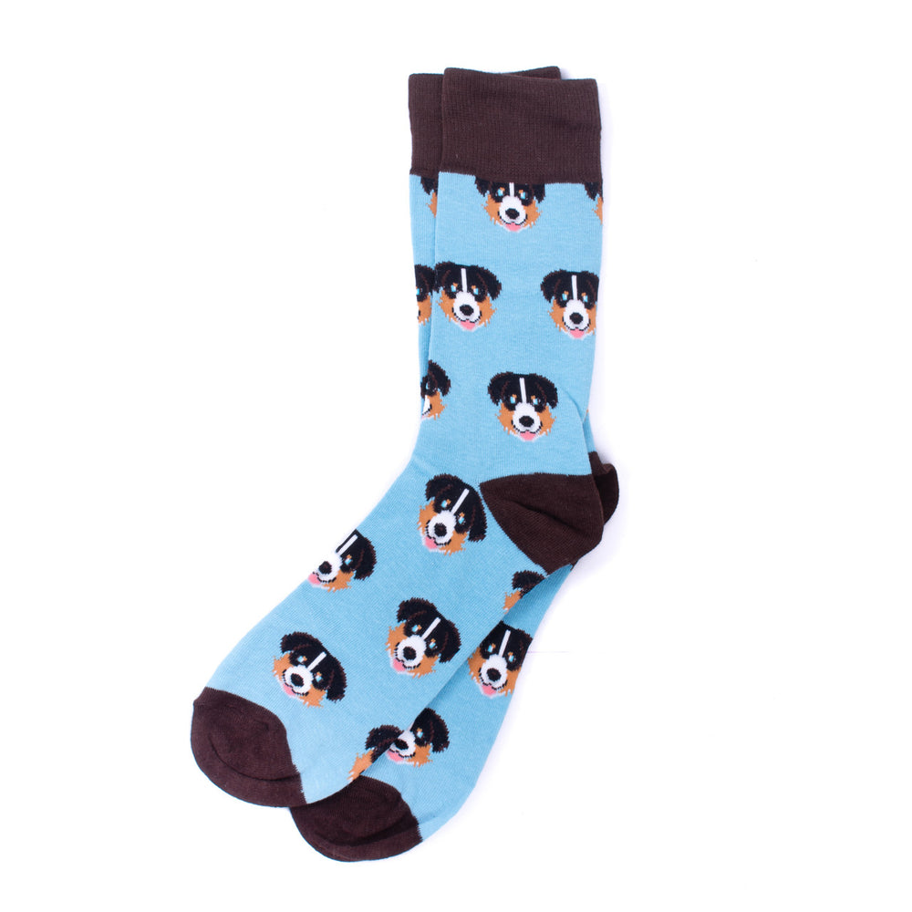 Mens Australian Shepherds Dog Novelty Socks Dog Lovers Socks Mans Best Friend Great Gift for Dog Owners Funny Socks Image 2