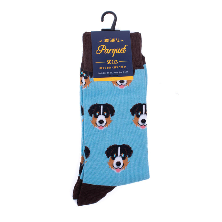 Mens Australian Shepherds Dog Novelty Socks Dog Lovers Socks Mans Best Friend Great Gift for Dog Owners Funny Socks Image 3