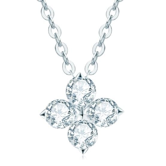 0.5 Carat Mosan Diamond Necklace for Women 925 Sterling SilverJunior High Sense Collar Chain Image 4