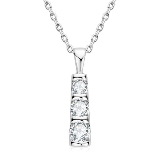0.5 Carat Mosan Diamond Necklace for Women 925 Sterling SilverJunior High Sense Collar Chain Image 7