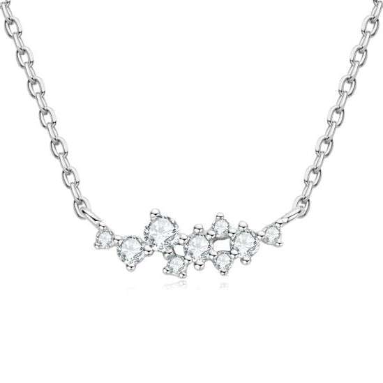 0.5 Carat Mosan Diamond Necklace for Women 925 Sterling SilverJunior High Sense Collar Chain Image 8