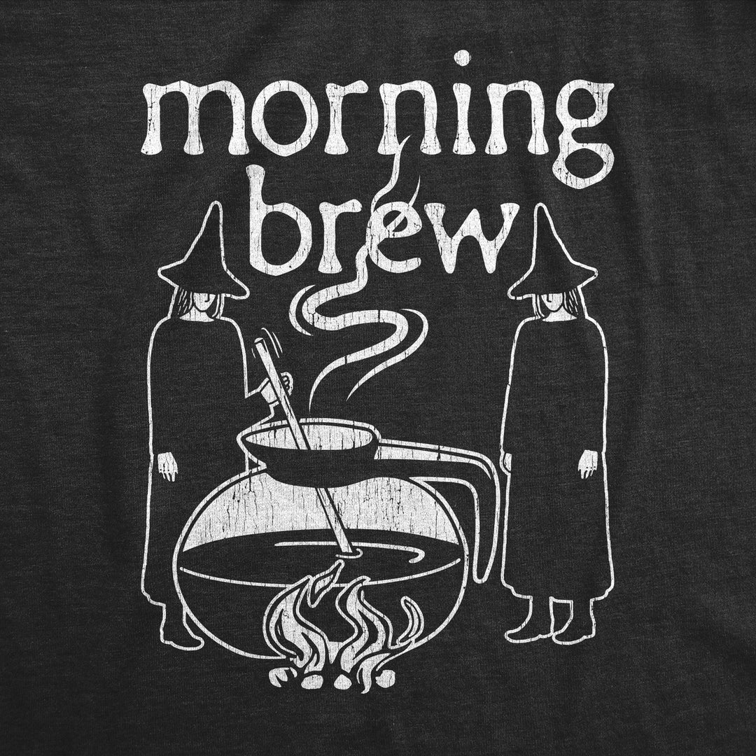 Mens Morning Brew T Shirt Funny Witch Potion Coffee Pot Joke Tee For Guys Image 2