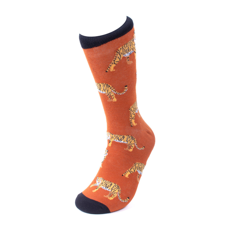 Mens Wild Tigers Novelty Socks African Safari Socks Mans Tiger Socks Great Gift for Tigers Lovers Funny Socks Image 1