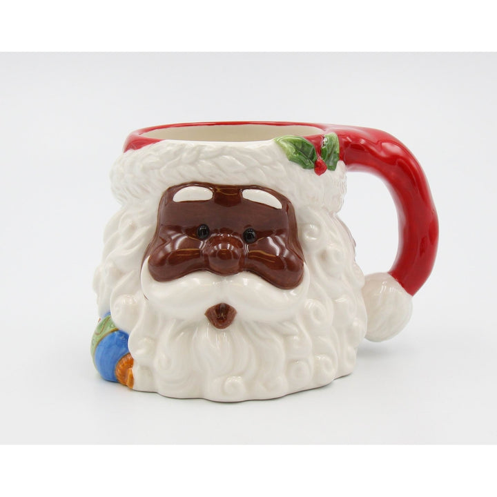 Ceramic African American Santa Claus Mug Home D cor  Kitchen D cor Christmas D cor Image 3