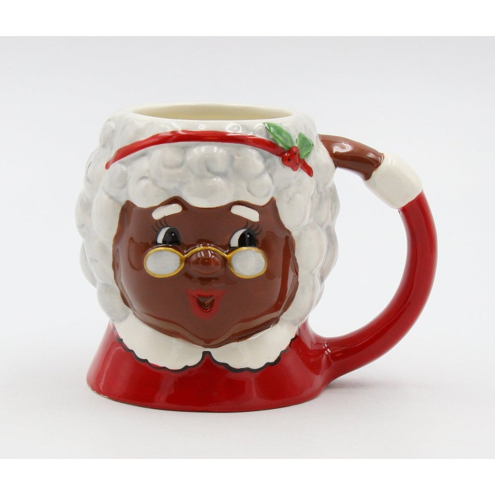 Ceramic Christmas African American Mrs. Claus Ceramic MugHome DcorKitchen DcorChristmas Dcor Image 2