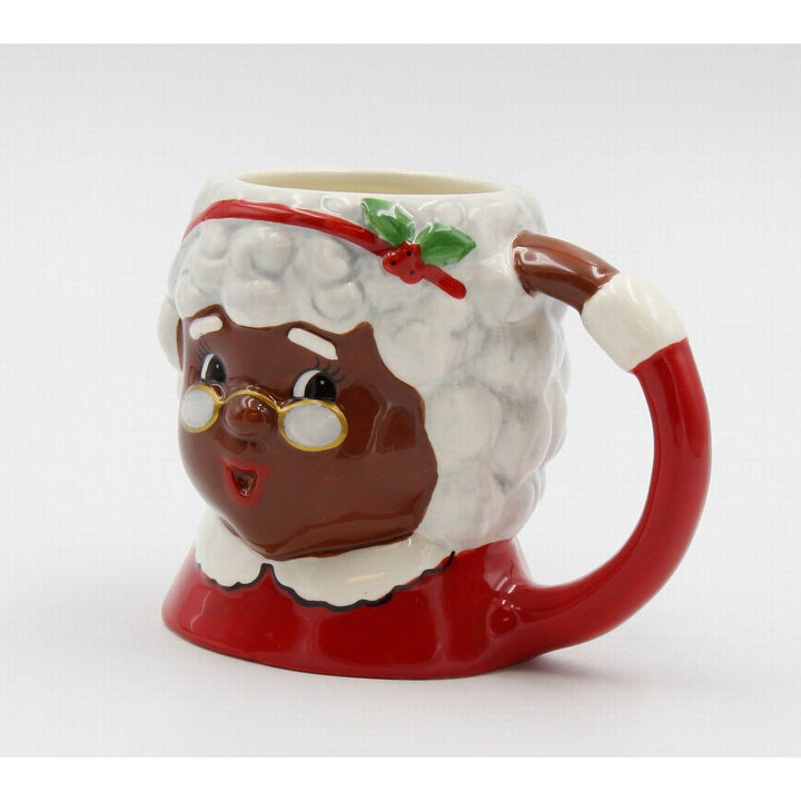 African American Mrs. Claus Ceramic Mug 14 oz Christmas Gift Mom Image 3