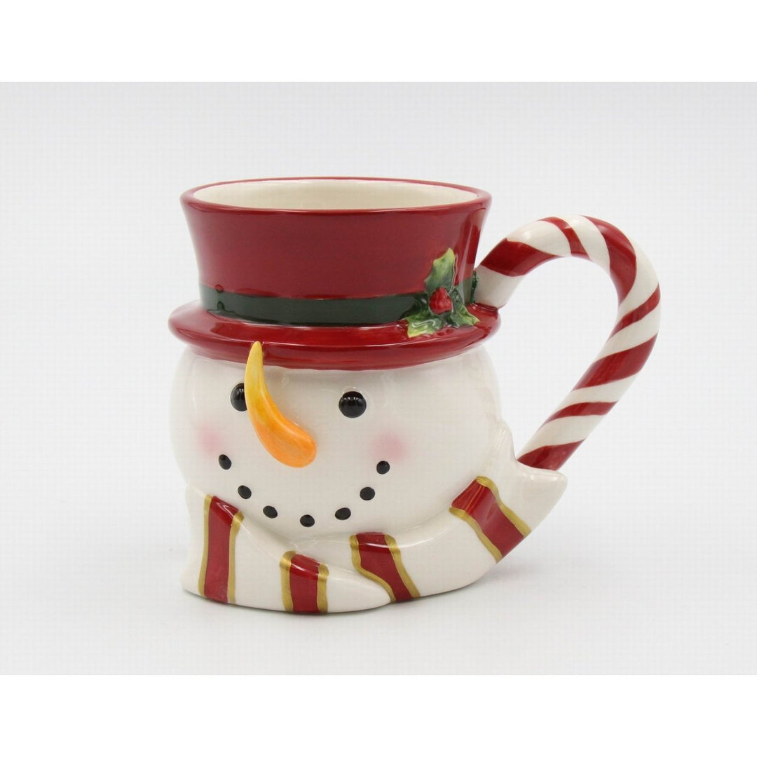 Ceramic Snowman Coffee Mug Set of 2 13oz Christmas Image 3