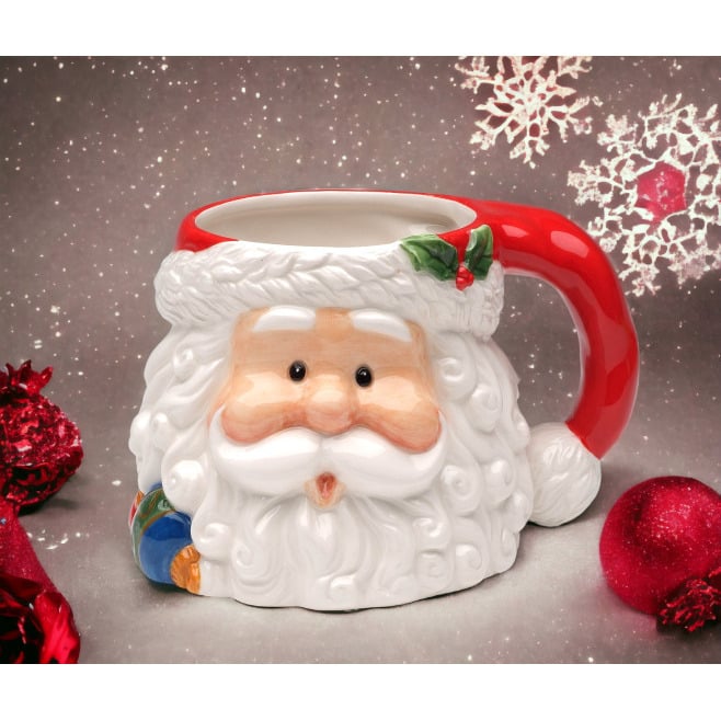 Ceramic Christmas Santa Claus Mug 16oz  Holiday Drink Image 1