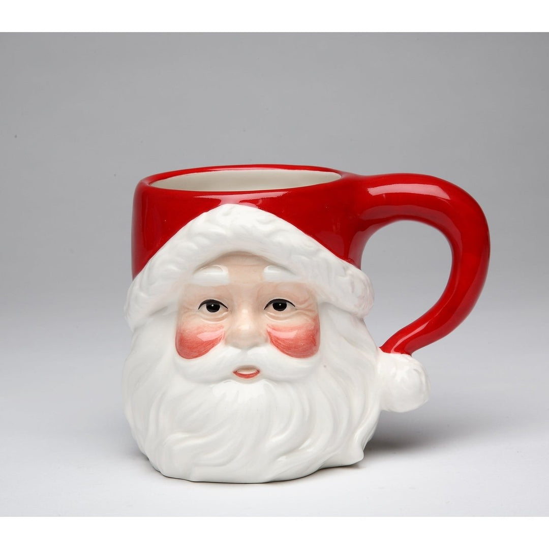 Ceramic Santa Mugs Set of 4 Christmas Holiday  14 oz Image 3