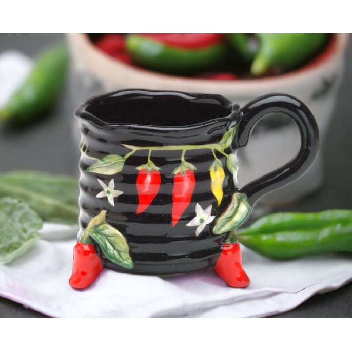 Ceramic Red Chili Pepper Mug 12oz Kitchen  Friend Coworker Image 1