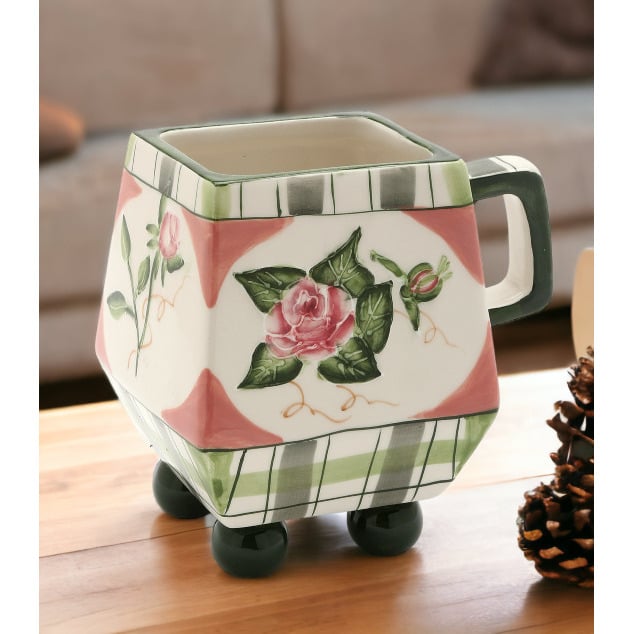 Hand Painted Ceramic Rose Mug 12oz Romantic  Mom Image 2