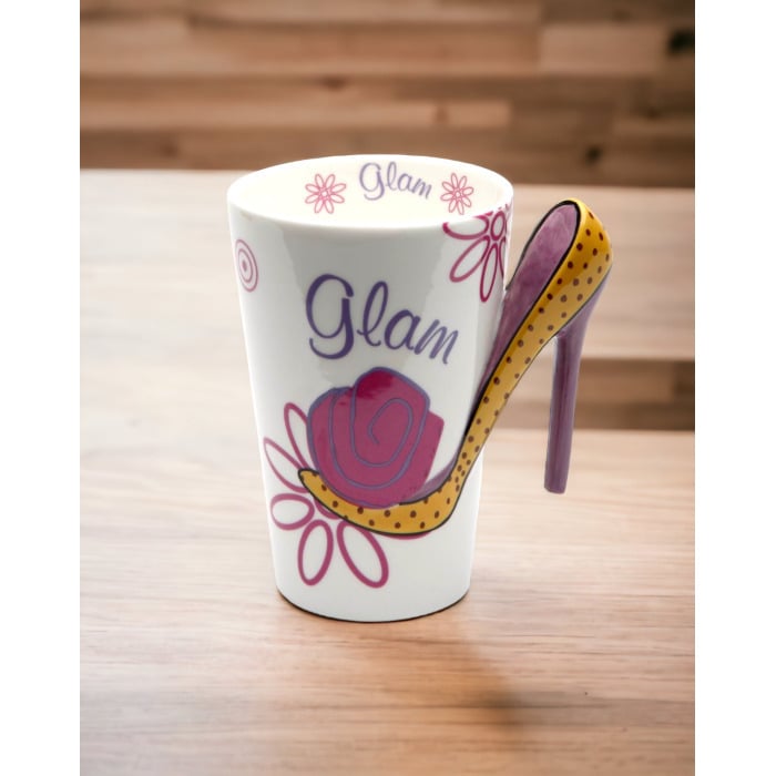 Ceramic High Heels Mug Dotted Polka Dot 12oz Kitchen Image 2