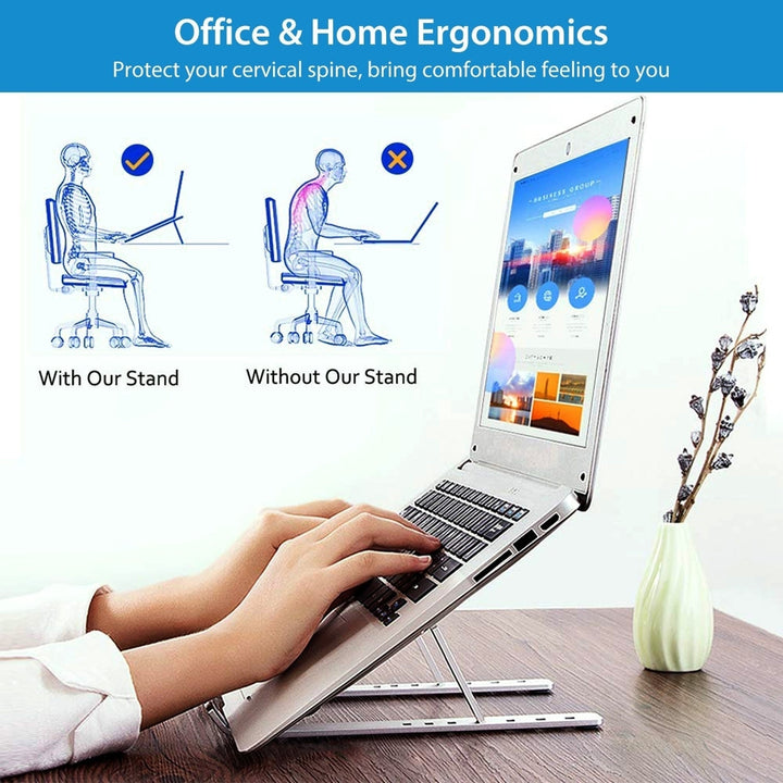 Laptop Stand Lifter Foldable Aluminum Desktop Phone Holder Stand Angle Adjustable Tablet PC Holder Riser Ventilated Image 8