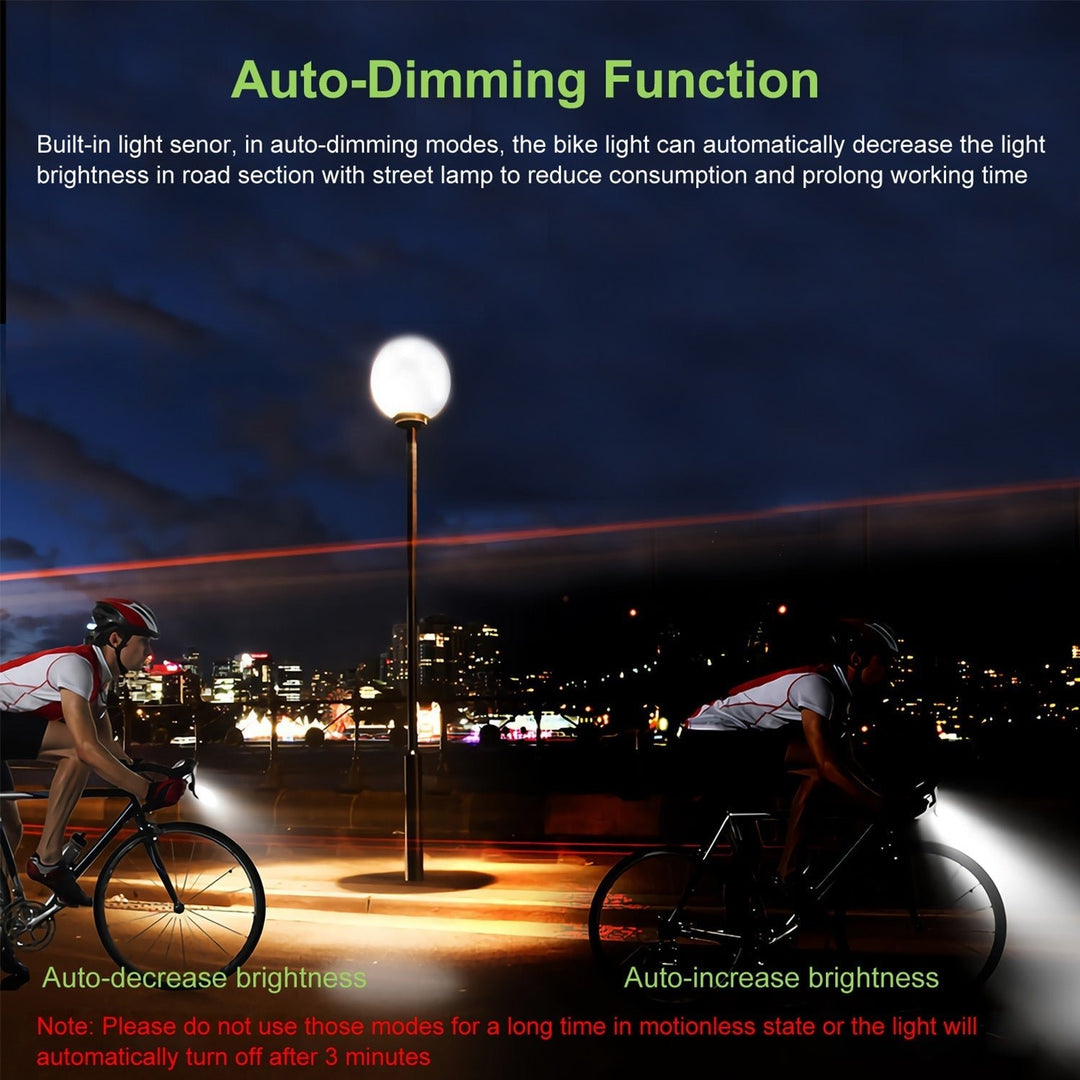 20000LM Bike Front Lights Set Bicycle Headlights with 120dB Loud Horn IPX5 Water Resistant 4000mAh Image 4