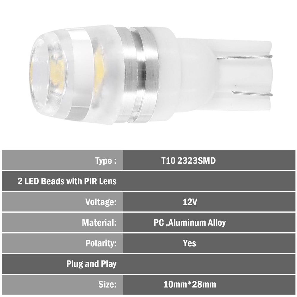 20Pcs LED Car Light Bulbs T10 2323SMD 6500K White Auto Lamps Replacement for Dome Map Door Trunk Signal License Plate Image 2