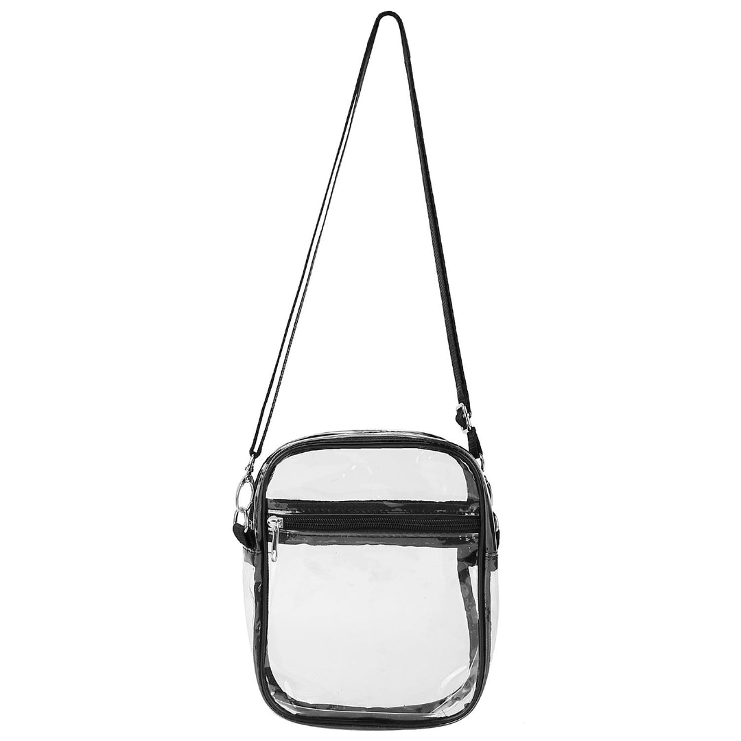 Clear Crossbody Bag Stadium Approved Clear Purse Transparent Small Shoulder Bag See Through Zip Pouch Tote Bag Image 11