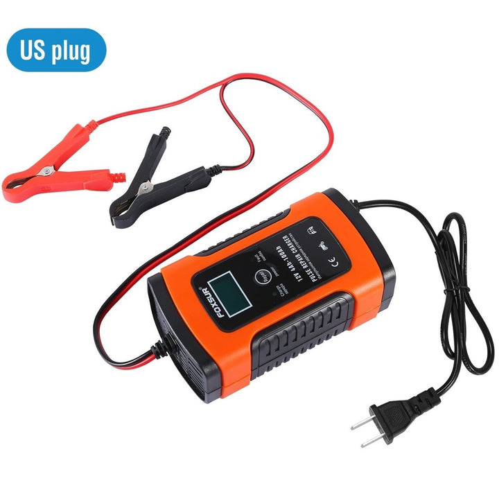 Car Battery Charger 12V 5A LCD Intelligent Auto Motorcycle Boat ATV Recover Pulse Repair Image 3