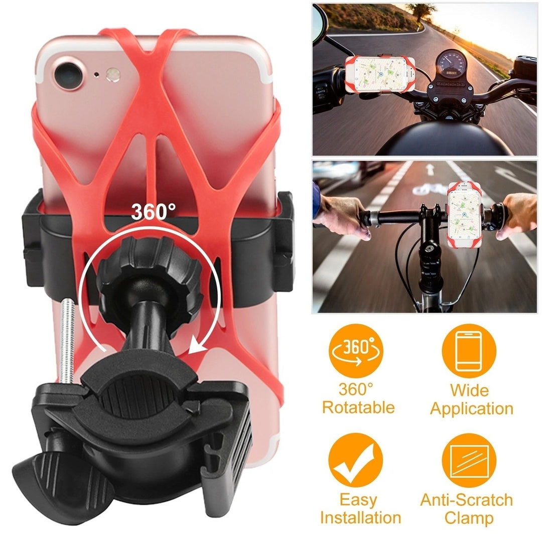 Bicycle Phone Holder Bracket 360 Rotatable Silicond Motorcycle Image 2