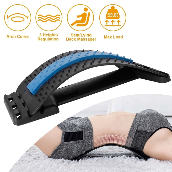 Back Massage Stretching Device Multi-Level Lumbar Spinal Support Stretcher Herniated Disc Upper Lower Back Pain Relief Image 12