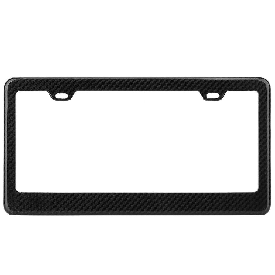 License Plate Frame Rustproof Waterproof Carbon Fiber Black License Plate Frame Image 1