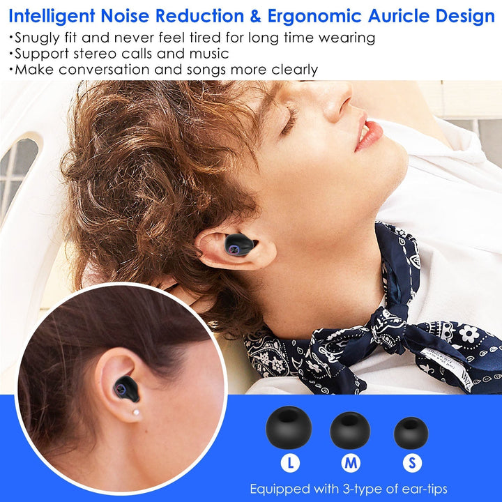 TWS Wireless 5.0 Earbuds In-Ear Stereo Headset Noise Canceling Earphone Headsets with Mic Image 3