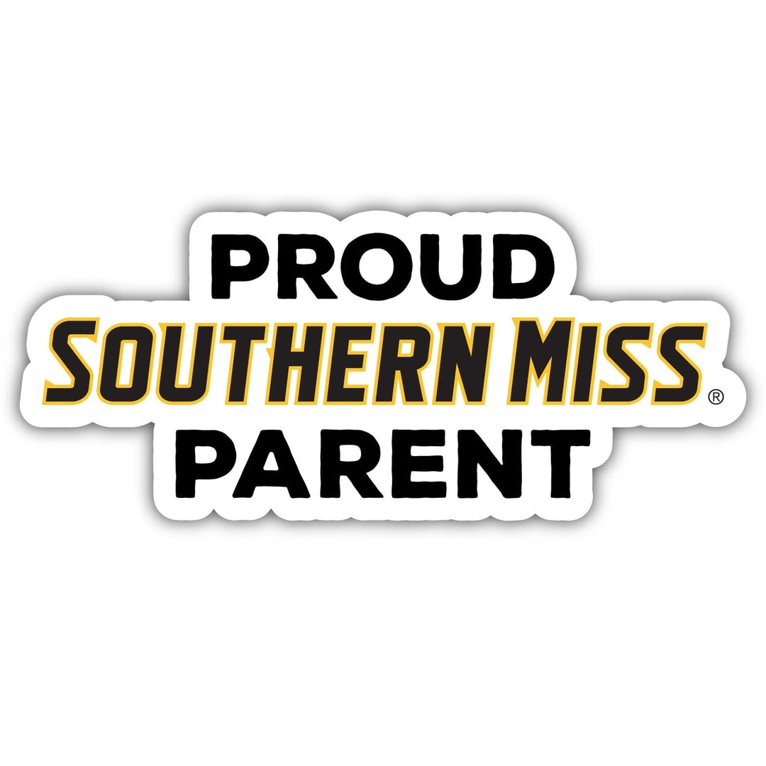 Southern Mississippi Golden Eagles 4-Inch Proud Parent 4-Pack NCAA Vinyl Sticker - Durable School Spirit Decal Image 1