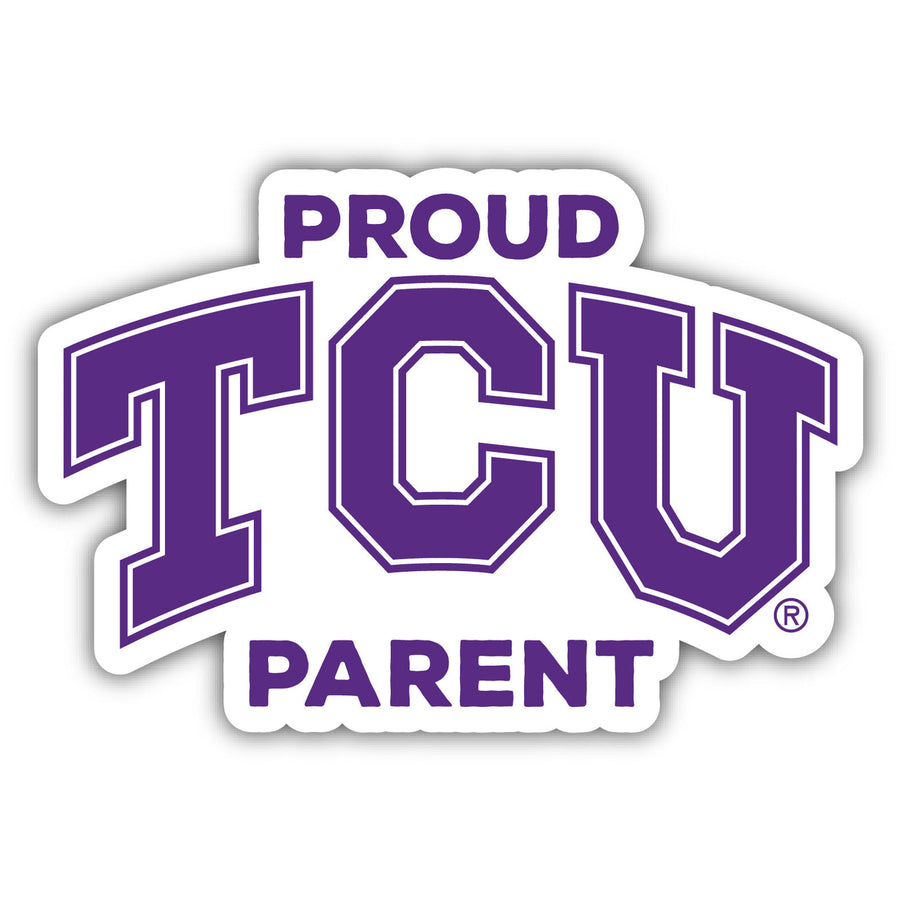 Texas Christian University 4-Inch Proud Parent 4-Pack NCAA Vinyl Sticker - Durable School Spirit Decal Image 1