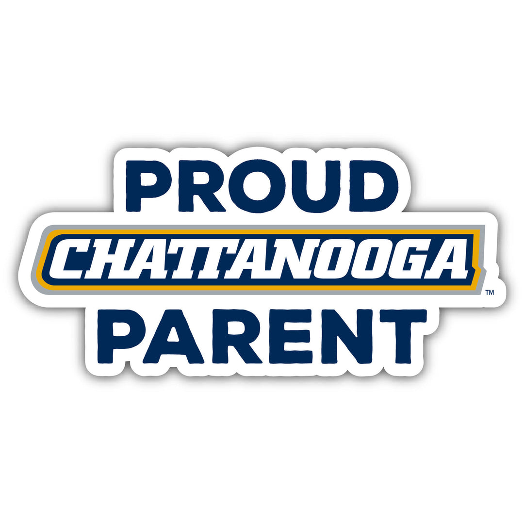 University of Tennessee at Chattanooga 4-Inch Proud Parent 4-Pack NCAA Vinyl Sticker - Durable School Spirit Decal Image 1