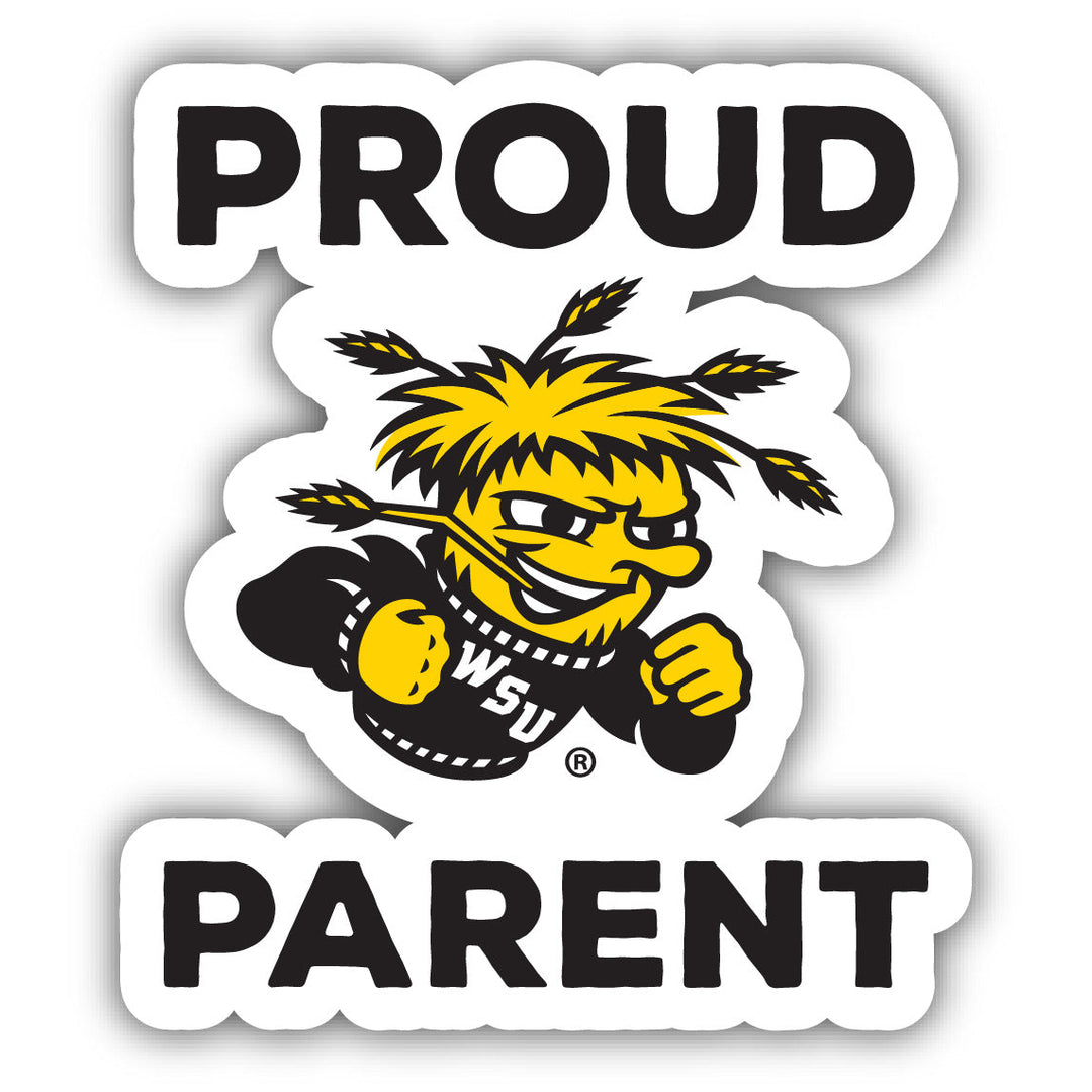 Wichita State Shockers Proud Parent 4" Sticker - (4 Pack) Image 1