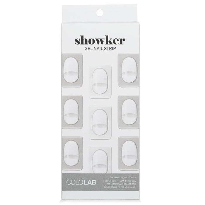 Cololab Showker Gel Nail Strip  CNA802 Classic White 1pcs Image 1