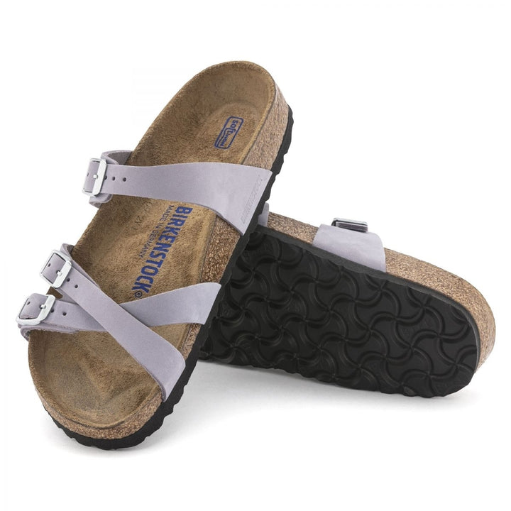 BIRKENSTOCK Womens Franca Sandal Purple Fog Nubuck Soft Footbed Regular Width 1024209 Image 2