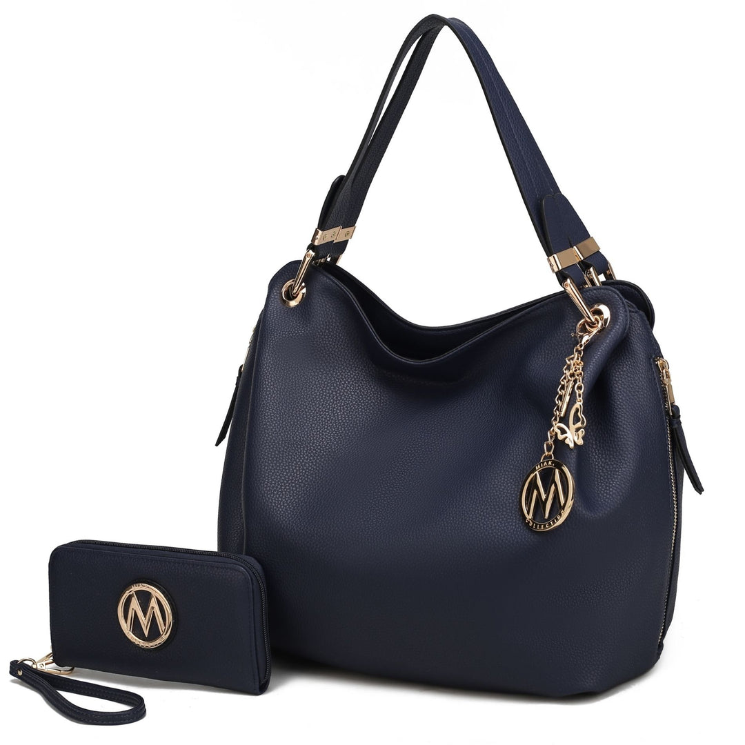 Fabienne Hobo Handbag with Wallet by Mia K. Image 4