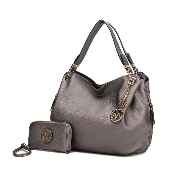 Fabienne Hobo Handbag with Wallet by Mia K. Image 11