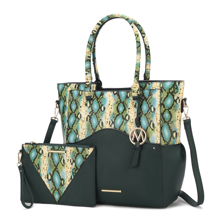 Iris Shoulder Bag Vegan Leather Crossbody Multi-Functional Tote Handbag by Mia K. Image 8