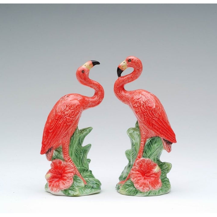 Ceramic Pink Flamingo Salt and Pepper Shaker Set 2 Inch Gift Image 3