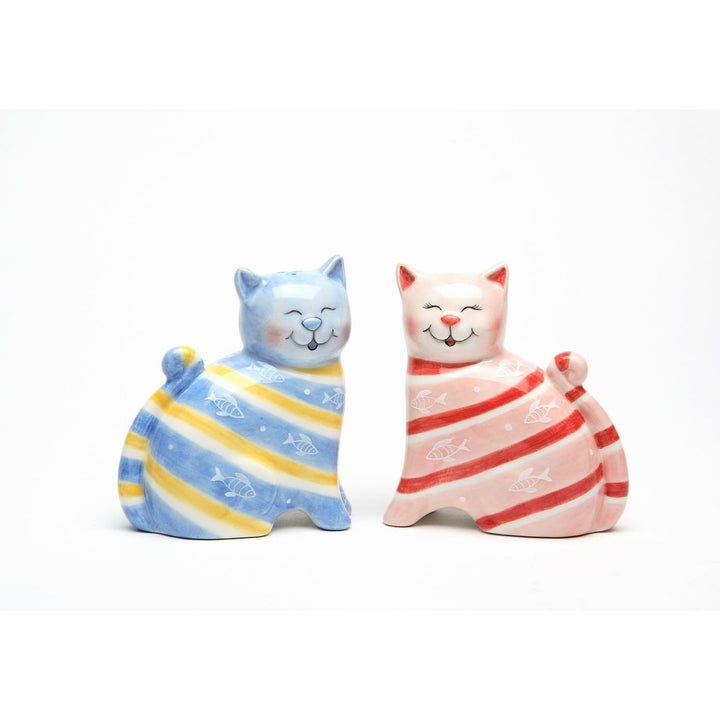 Ceramic Cat Salt and Pepper Shakers Gift for Cat Lovers 2.75" Image 3