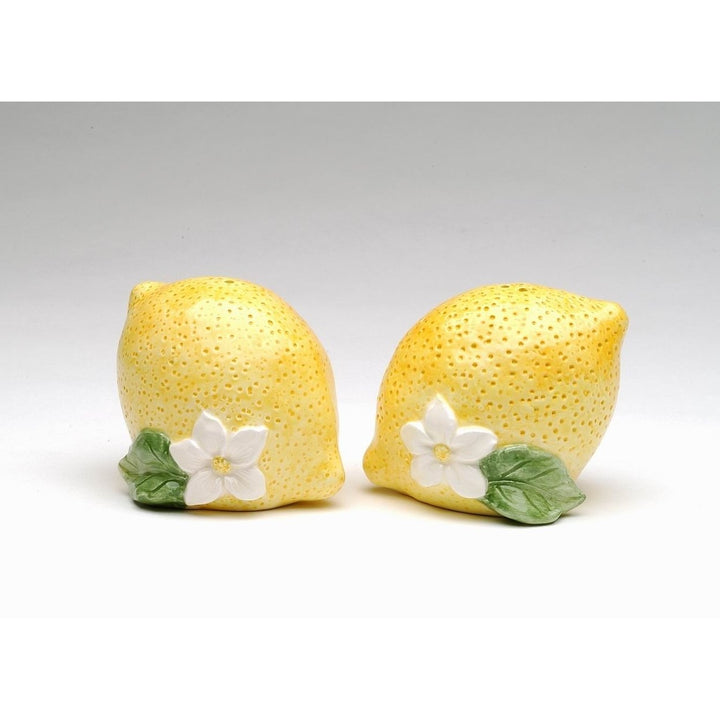 Hand Painted Ceramic Lemon Salt and Pepper Shakers 3.5 Inch Gift Image 3