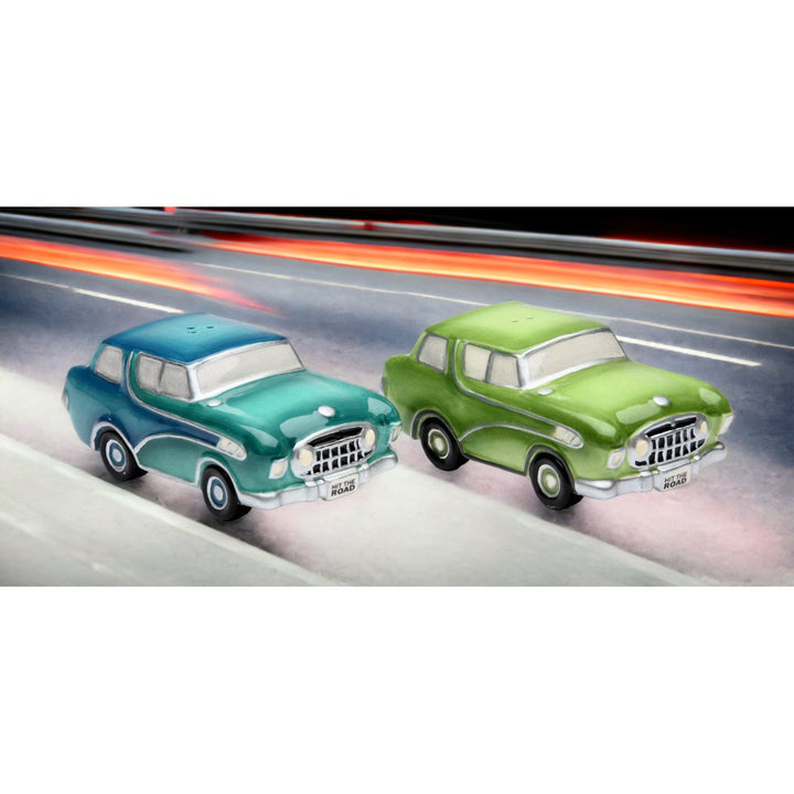 Ceramic Vintage Cars Salt and Pepper Shakers 3.5 Inch Kitchen Gift Image 1