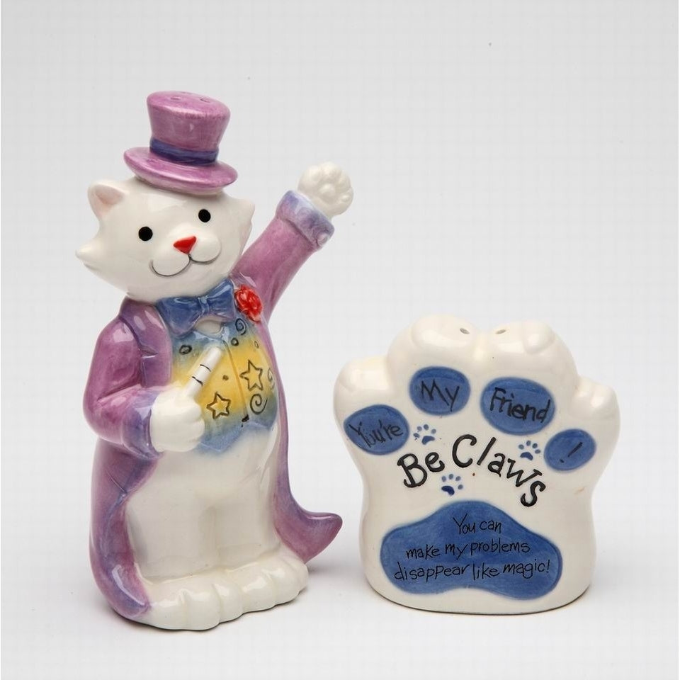 Ceramic Cat Salt and Pepper Shakers Gift for Cat Lovers 2 Piece Set Image 3