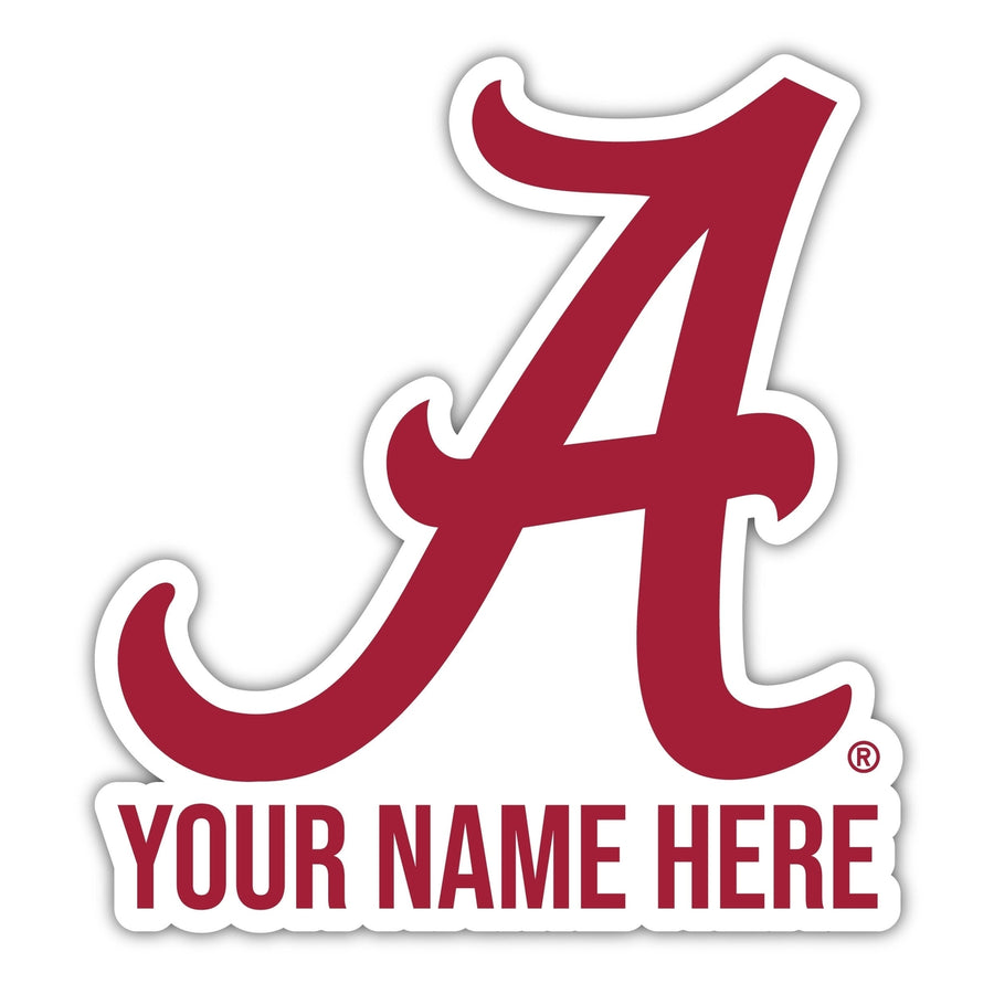 Alabama Crimson Tide Mascot Logo NCAA Custom Name Vinyl Sticker - Personalize with Name Image 1