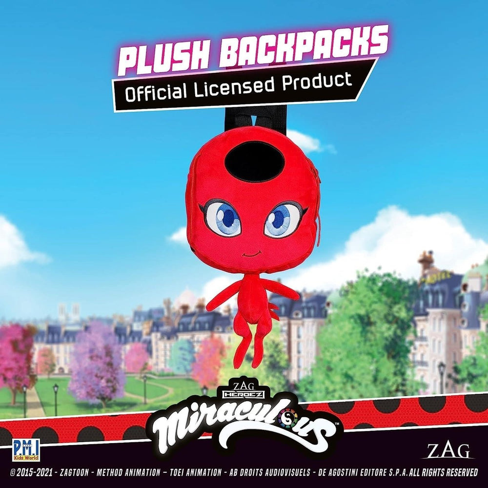Miraculous Ladybug Tikki Plush Backpack 12" TV Show Character Embroidered PMI International Image 2
