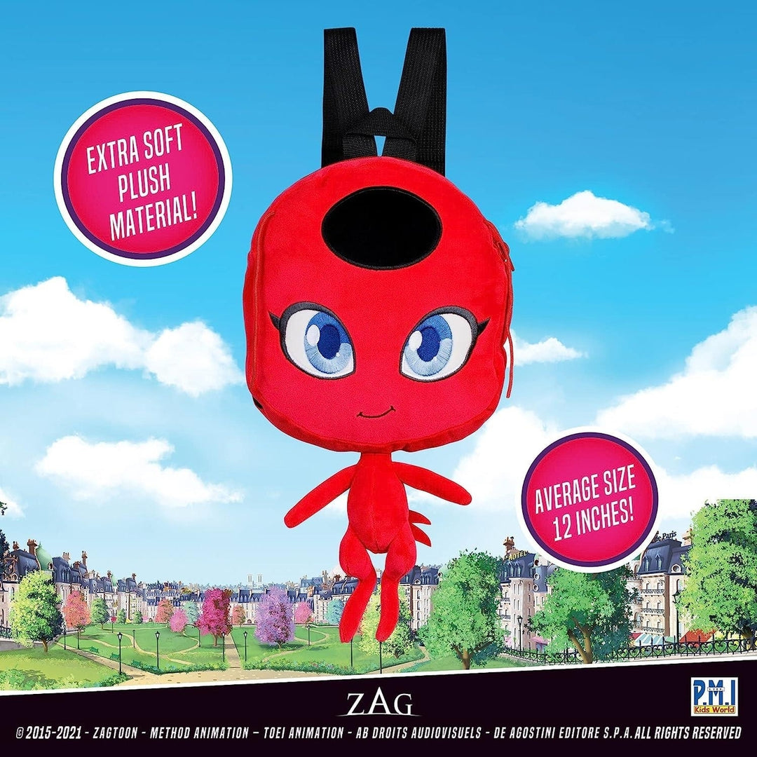 Miraculous Ladybug Tikki Plush Backpack 12" TV Show Character Embroidered PMI International Image 3