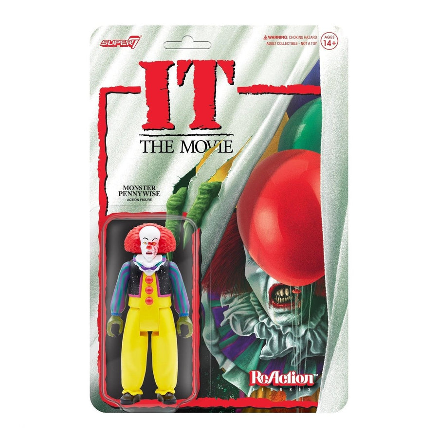 IT Monster Pennywise Clown TV Miniseries Stephen King Horror Figure Super7 Image 1