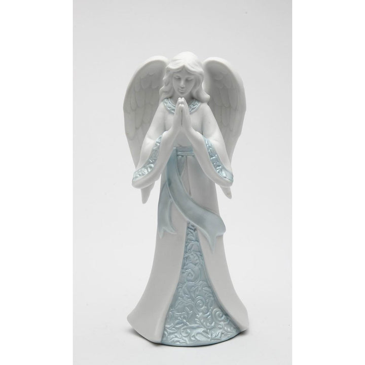 Ceramic Praying Angel Figurine 7.125 Inch Religious Gift Baptism Image 4