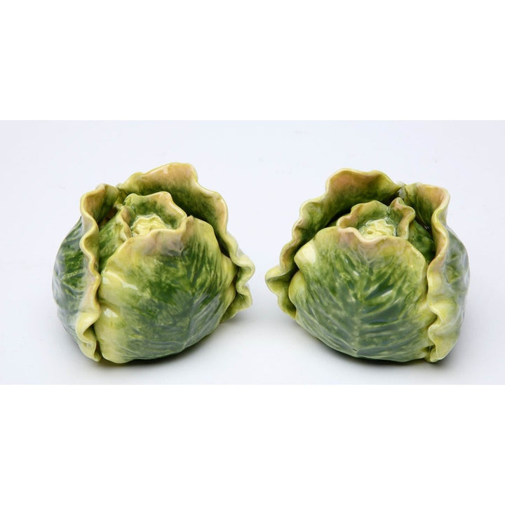 Handcrafted Ceramic Cabbage Salt and Pepper Shakers Gift Image 3